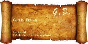 Guth Dina névjegykártya